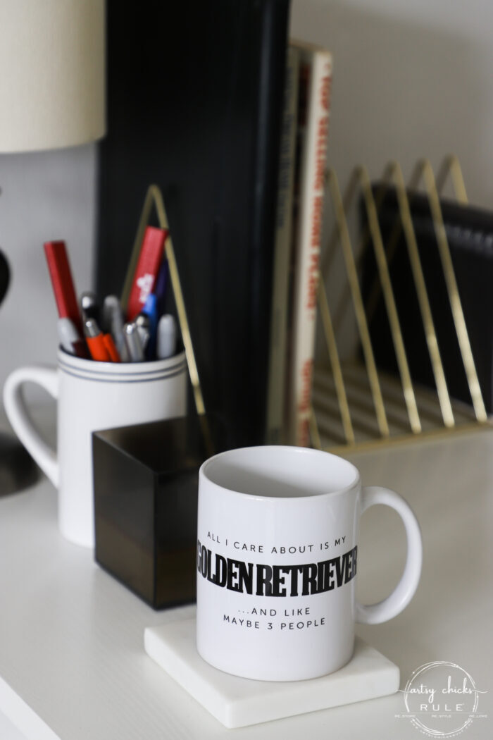 coffee mug on desk