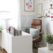 Colorful Mid Century Modern Office Makeover