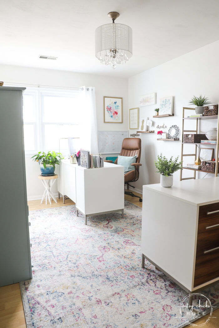 Mid Century Modern office view from doorway