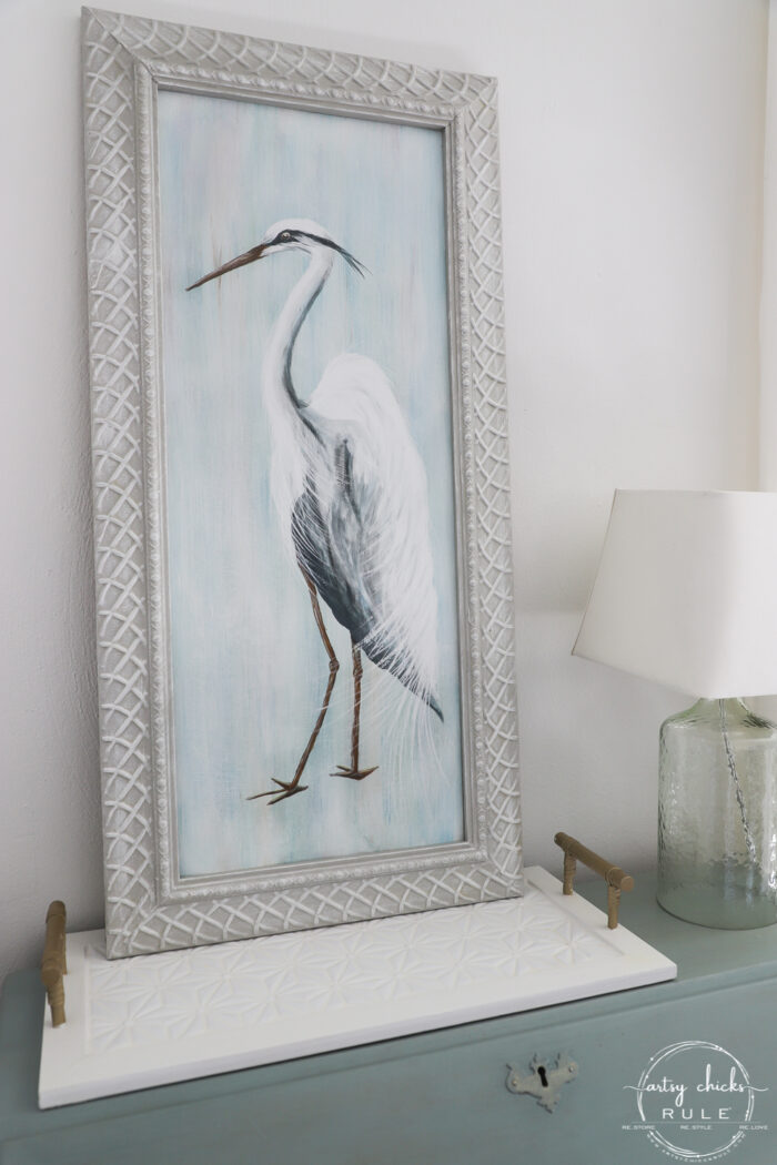 DIY Blue Heron Painting