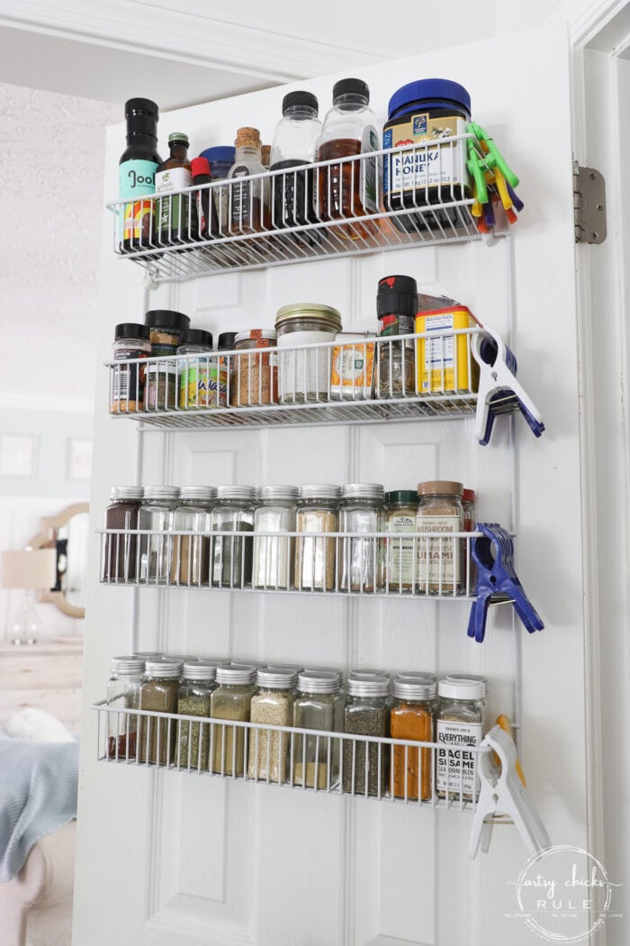 pantry closet door shelves for condiments