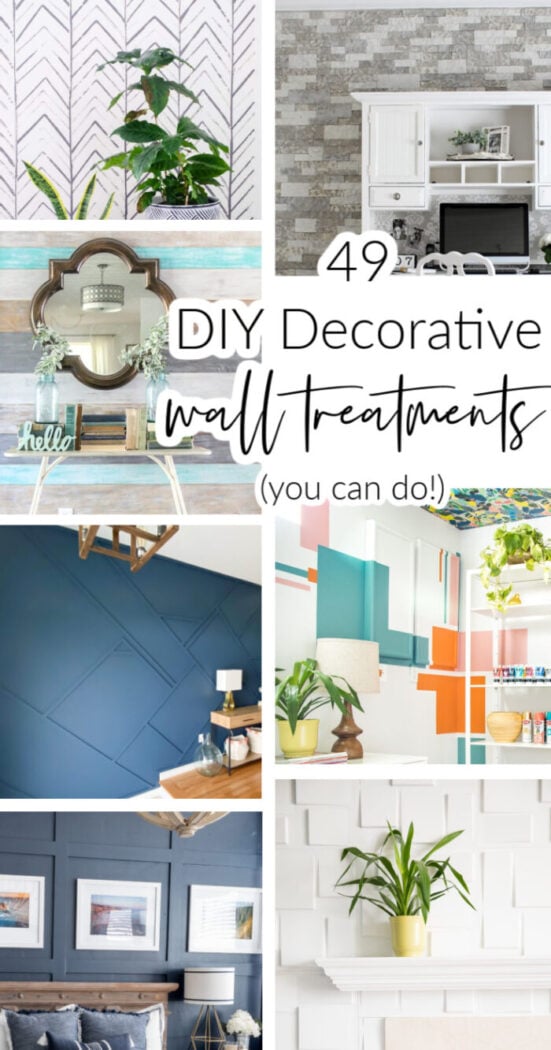 49 DIY super creative and decorative wall treatments that you can do! Wood, peel & stick wallpaper, regular wallpaper, painted ideas & more! artsychicksrule.com