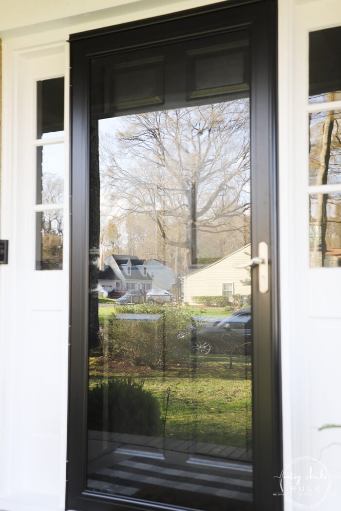 exterior black storm door