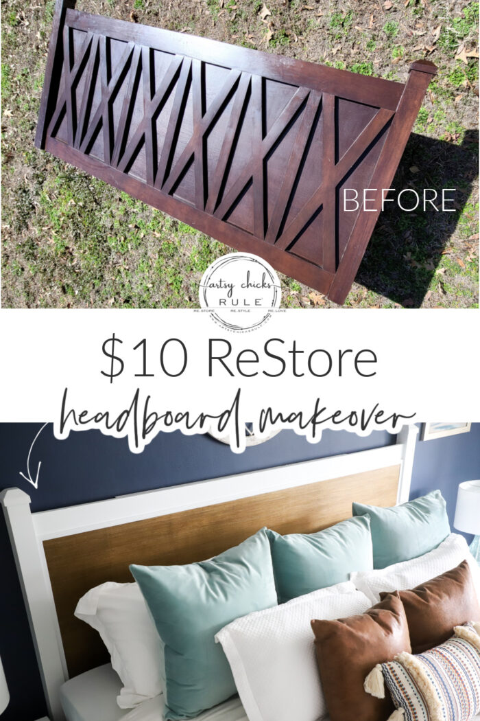 10 ReStore Headboard Makeover Artsy Chicks Rule®