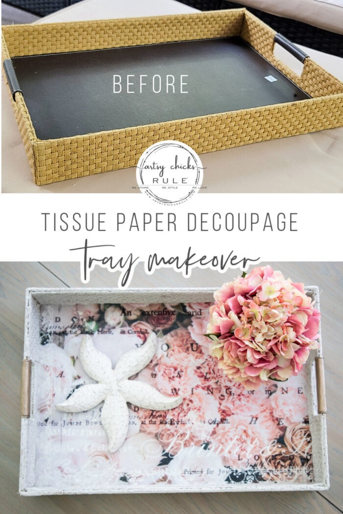 This decoupage tissue paper is the perfect decoupage tool! No wrinkles, just beautiful smooth design...simple! artsychicksrule.com