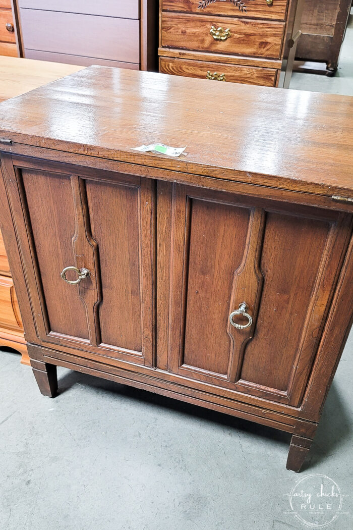 mid century modern sewing cabinet