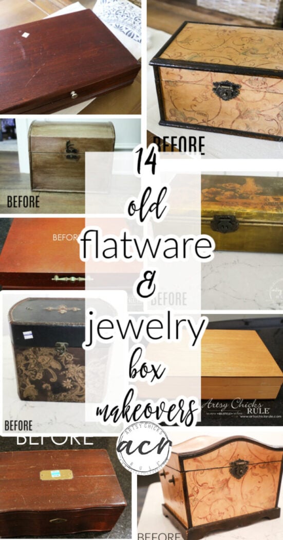 Stunning Flatware Chest Makeover that's oh so easy!