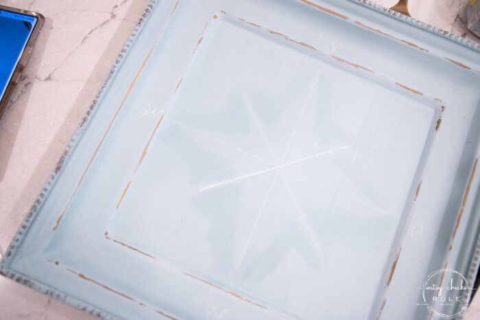 marking blue tray for compass rose