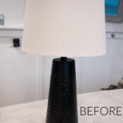 Faux Stone Look Lamp Makeover
