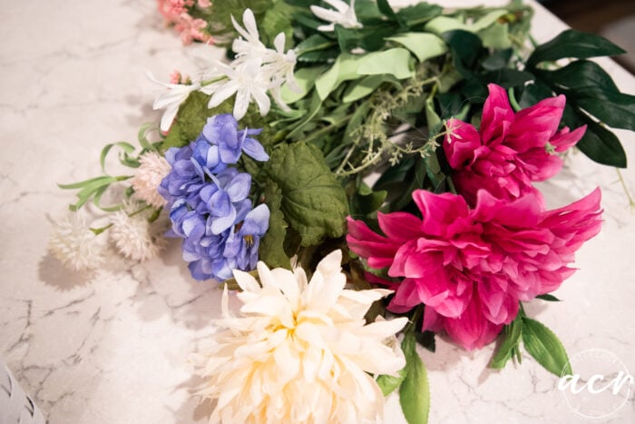 various colorful flowers