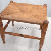 $3 Rush Footstool Makeover