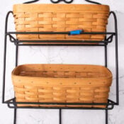 Longaberger Basket Makeover (wall storage)