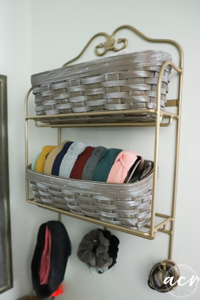 Longaberger Basket Makeover (wall storage)