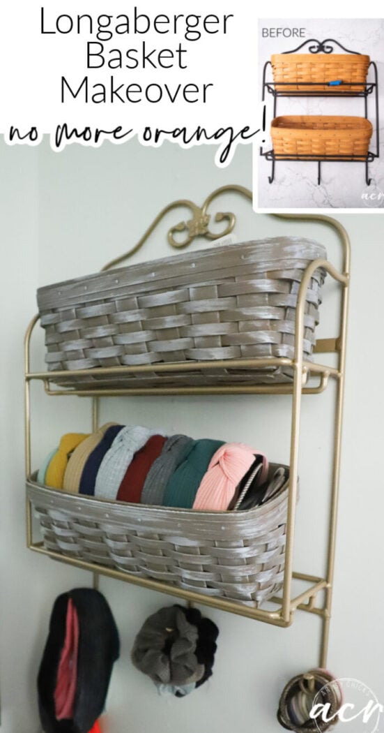 Have old Longaberger baskets that no longer fit your decor? Change them up and relove them all over again! artsychicksrule.com #basketmakeover