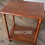 Coastal Style Side Table Makeover artsychicksrule-1