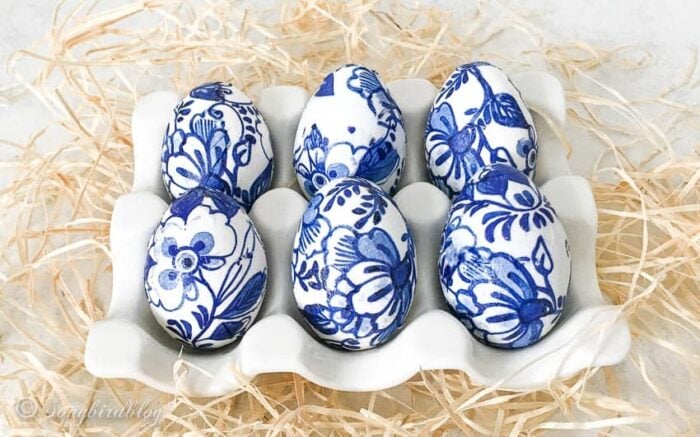 blue and white eggs