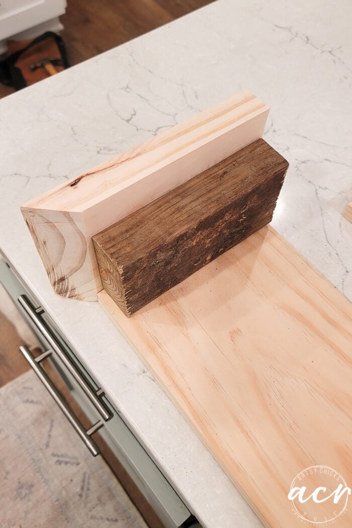 wood box showing inside wood bracing