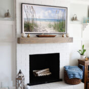 DIY Wood Mantel artsychicksrule-23