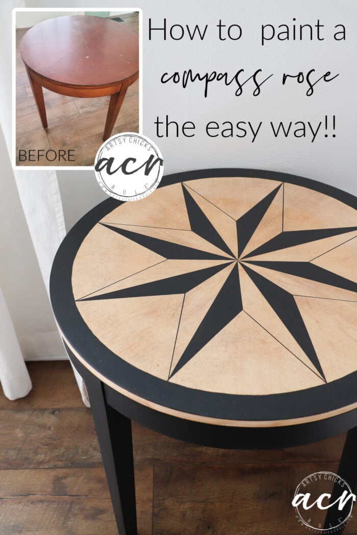 Learn how to paint a compass rose the ridiculously easy way!! artsychicksrule.com