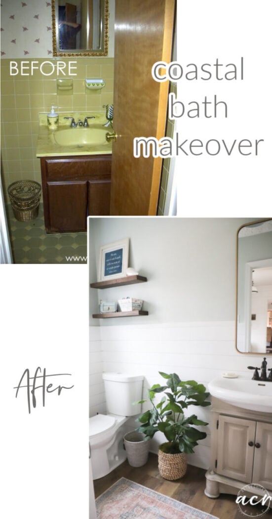 Coastal Guest Bath Refresh - Small changes for a big impact! artsychicksrule.com