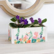 Flower Box with Napkin Decoupage