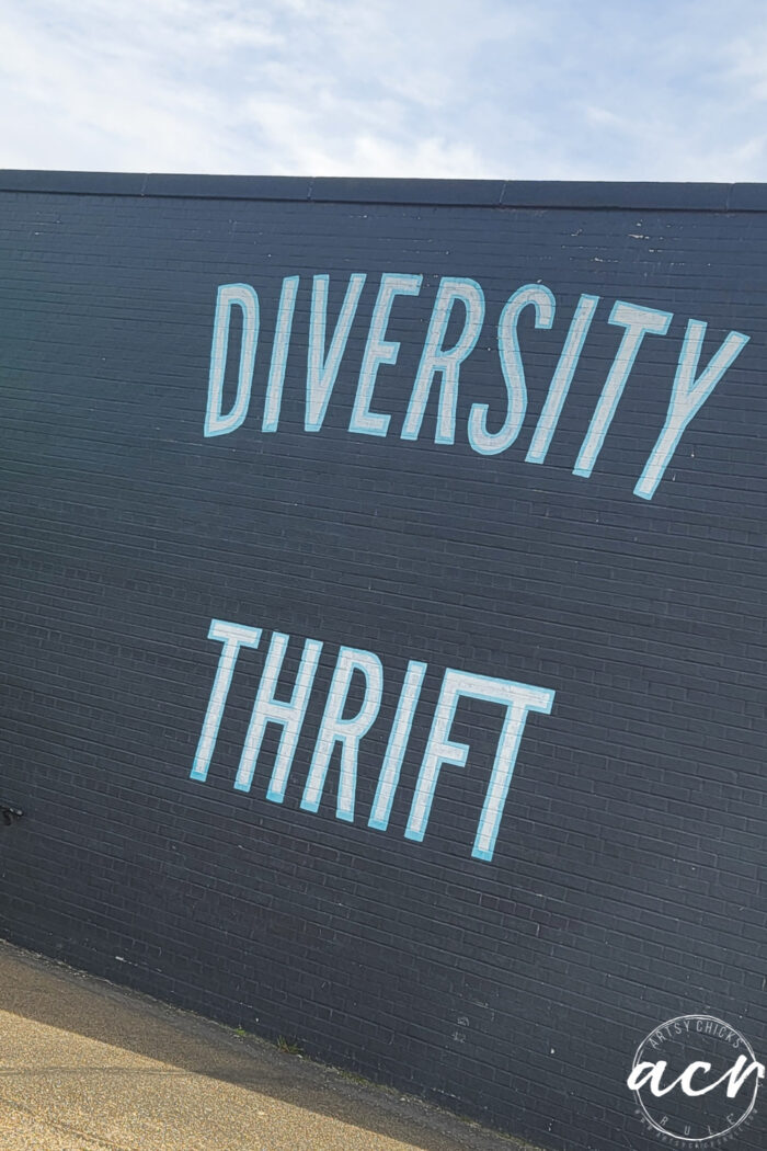 diversity thrift store sign
