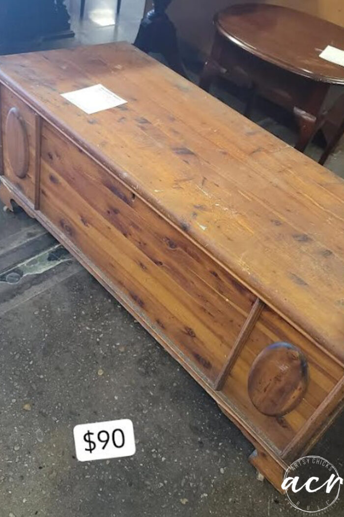 wood hope chest