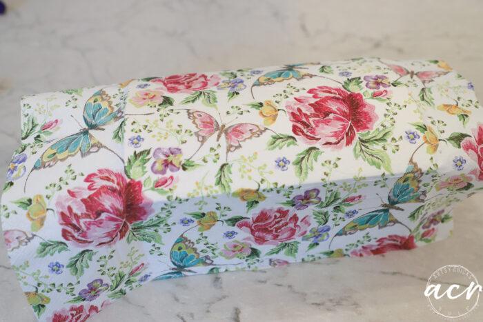 Floral Paper Napkin Decoupage Box - Artsy Chicks Rule®