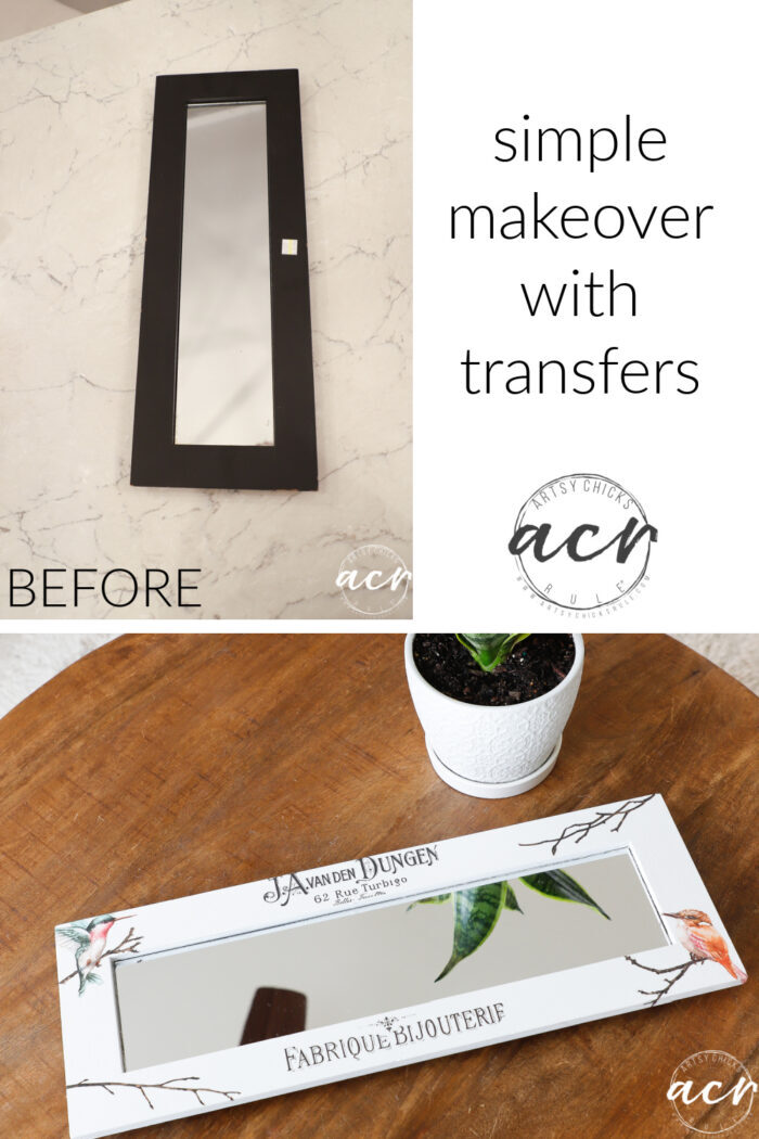 This makeover using transfers didn't end up like it began. Decor transfers for the win! artsychicksrule.com