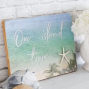 On Island Time Sign Makeover