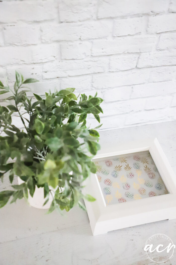 green plant and white box on white table