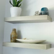 Wood Look Floating Shelves (with paint and stain!)