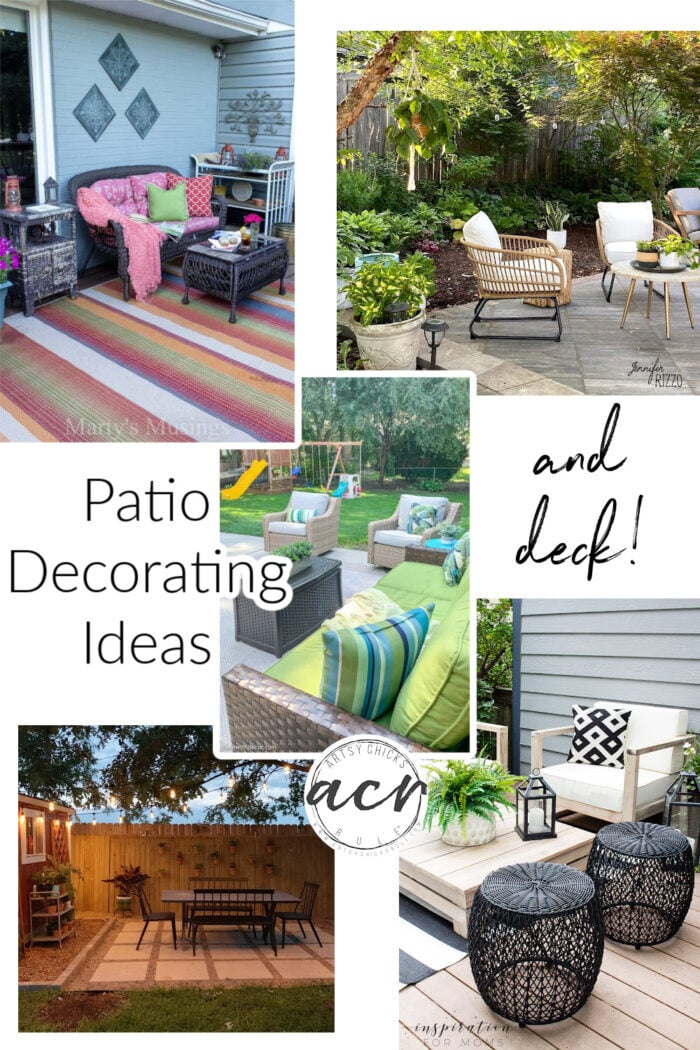 These deck and backyard patio ideas will give you the inspiration you need to freshen up those spaces! artsychicksrule.com