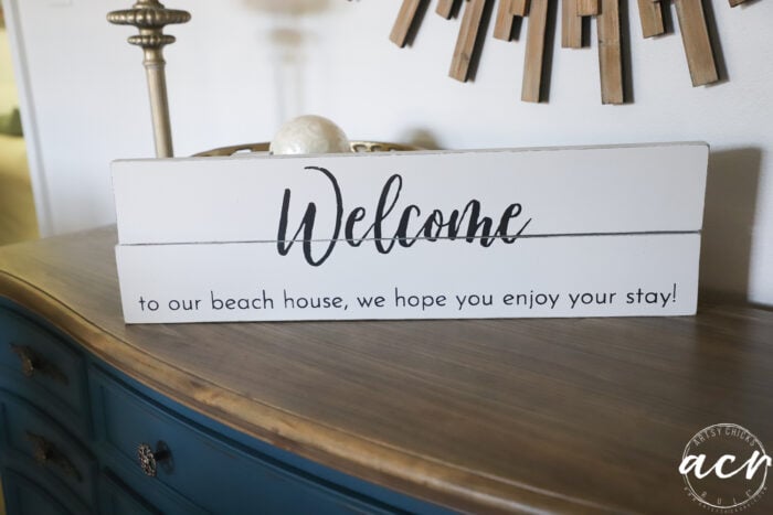 Welcome To The Beach Sign Makeover