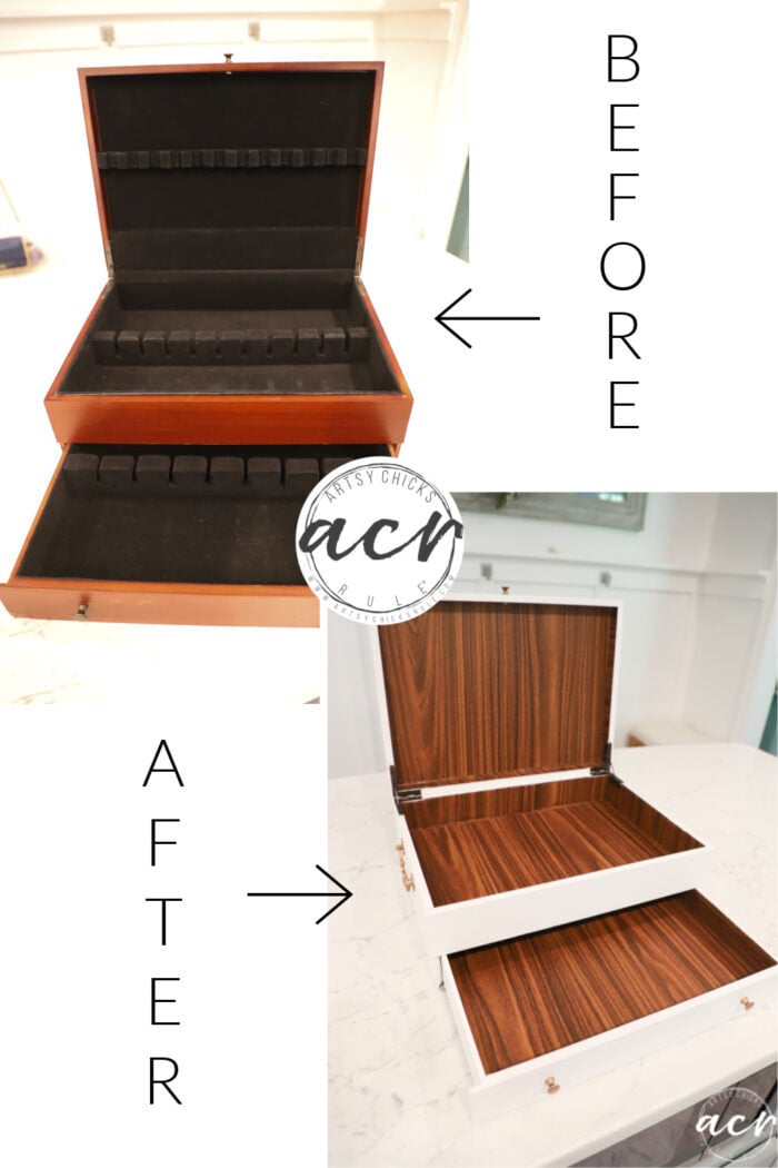 This wood look vinyl gives any project that wood look quickly and easily! artsychicksrule.com