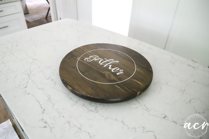 gather lazy susan on countertop