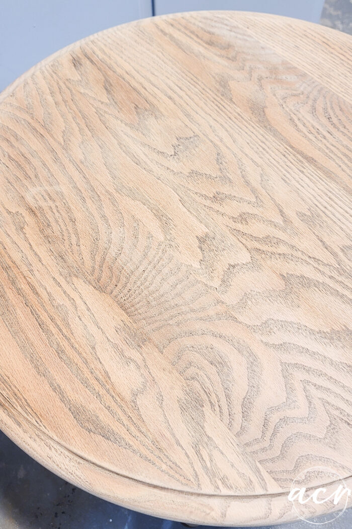 sanded wood top