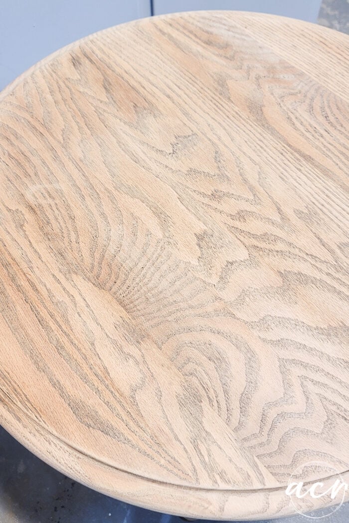 sanded wood top