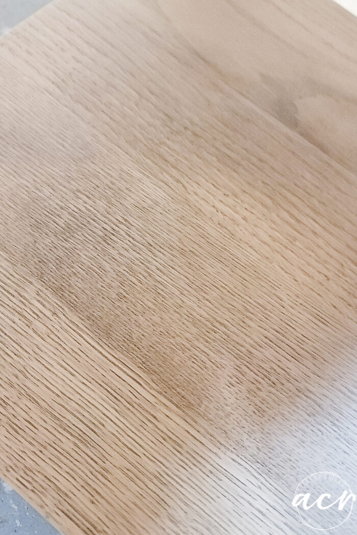 sanded bottom shelf wood