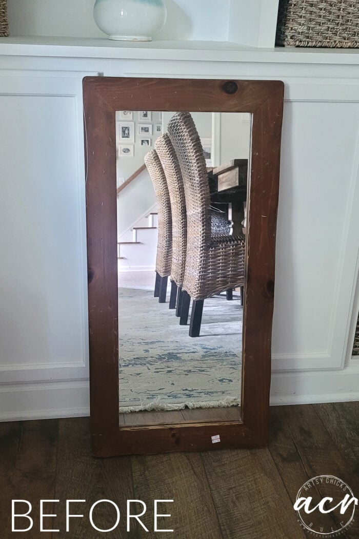 Wood Mirror Makeover