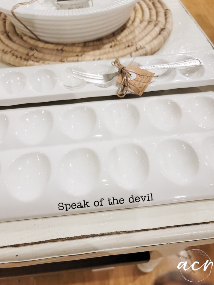 funny deviled eggs plate