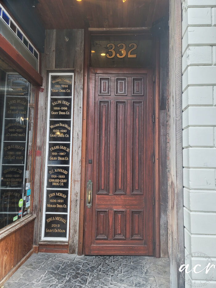 old wood door old building pharmacy