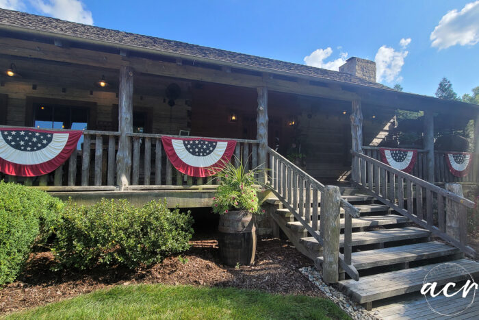 front view of cabin distillery