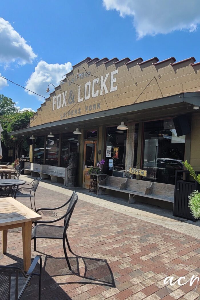 front of the fox & locke restaurant