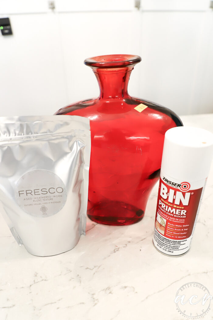 Fresco bag, red vase, BIN