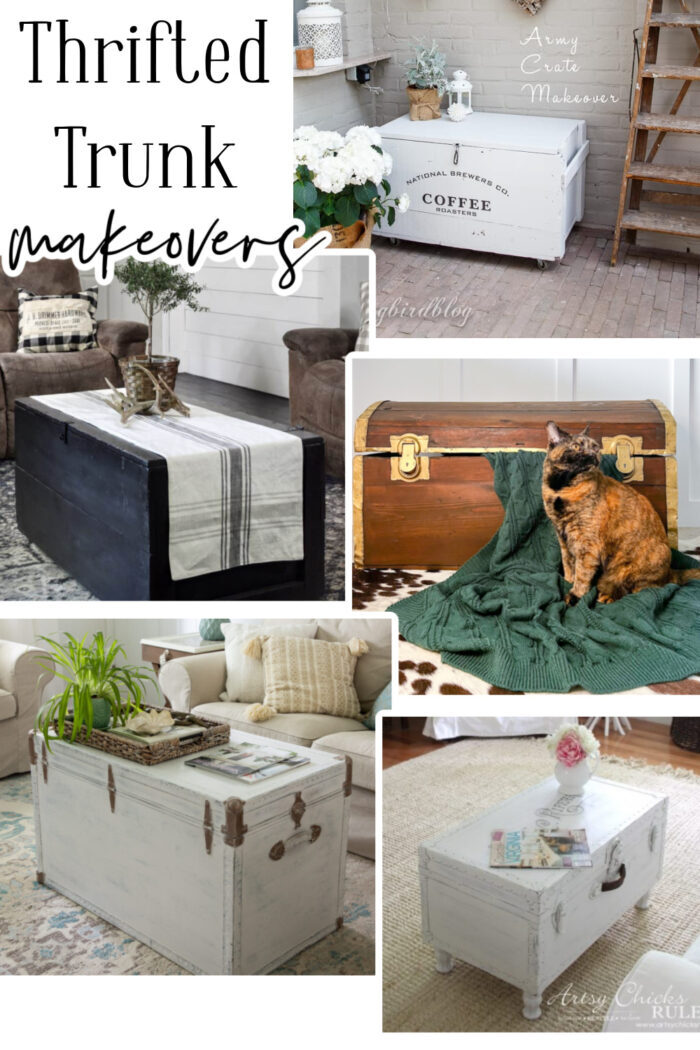 These trunk makeover ideas will have you searching your local thrift shop and garage sales too!! artsychicksrule.com