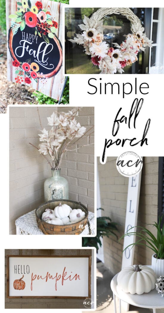 Oh so simple fall porch decor ideas! Muted colors of plum, ivory and rust to carry you through to Christmas! artsychicksrule.com