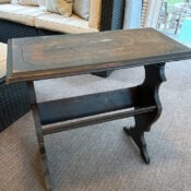 Antique Book Rack Table Update artsychicksrule-2