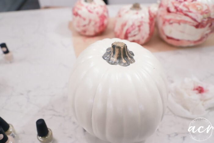 medium ivory pumpkin before marbling