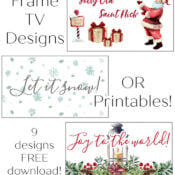 9 FREE Christmas Frame TV Art Designs artsychicksrule